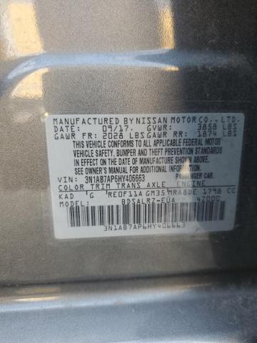Aukcja sprzedaży 2017 Nissan Sentra S, vin: 3N1AB7AP6HY406663, numer aukcji: 81383105