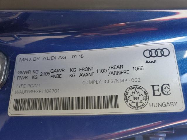 Продажа на аукционе авто 2015 Audi A3, vin: WAUFFRFFXF1104701, номер лота: 84753915