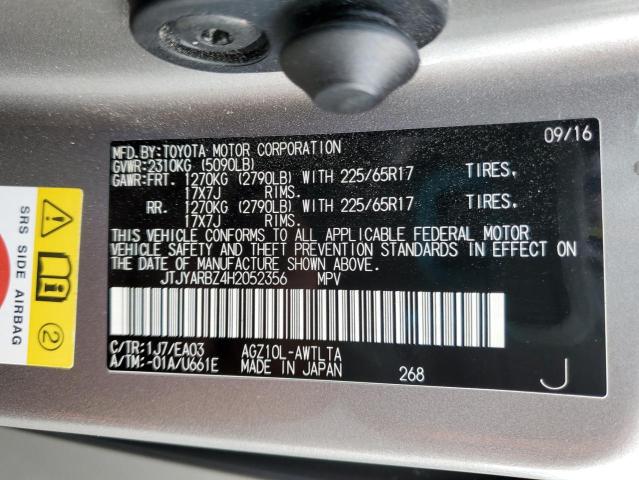 Aukcja sprzedaży 2017 Lexus Nx, vin: JTJYARBZ4H2052356, numer aukcji: 80552615
