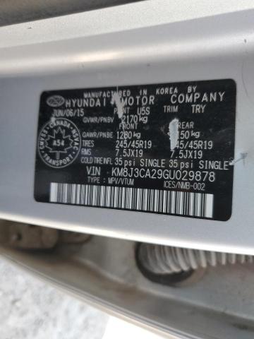 71689165 :رقم المزاد ، KM8J3CA29GU029878 vin ، 2016 Hyundai Tucson Lim مزاد بيع
