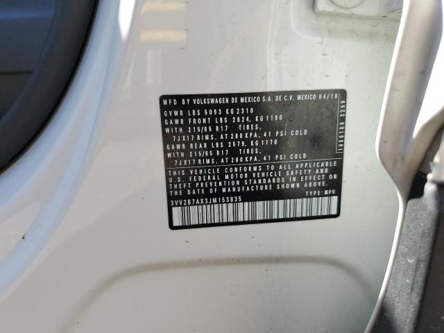 Продаж на аукціоні авто 2018 Volkswagen Tiguan, vin: 3VV2B7AX3JM153835, номер лоту: 71463335