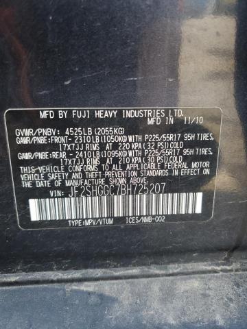 2011 Subaru Forester T მანქანა იყიდება აუქციონზე, vin: JF2SHGGC7BH725207, აუქციონის ნომერი: 81284565