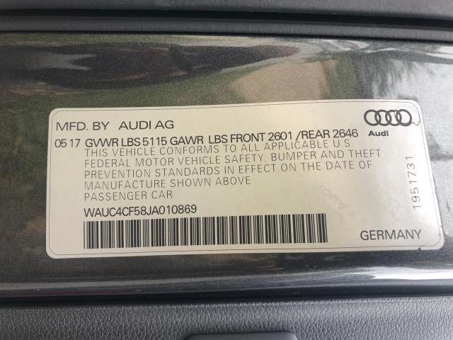 Продажа на аукционе авто 2018 Audi S5 Prestig, vin: WAUC4CF58JA010869, номер лота: 84948685