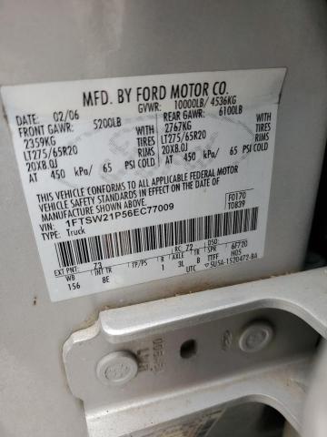 Продаж на аукціоні авто 2006 Ford F250 Super Duty, vin: 1FTSW21P56EC77009, номер лоту: 71712745