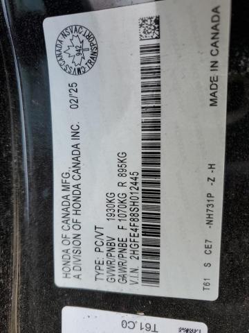 Aukcja sprzedaży 2025 Honda Civic, vin: 2HGFE4F88SH012445, numer aukcji: 70529455