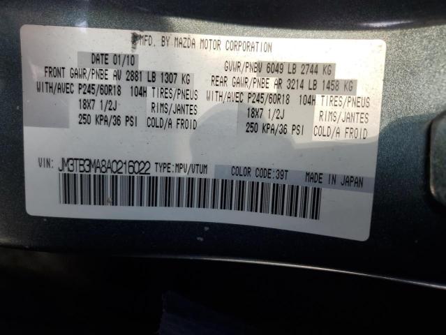 Продажа на аукционе авто 2010 Mazda Cx-9, vin: JM3TB3MA8A0216022, номер лота: 81130025