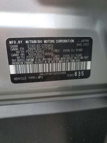 Продаж на аукціоні авто 2022 Mitsubishi Outlander, vin: JA4J3TA81NZ033068, номер лоту: 84727145