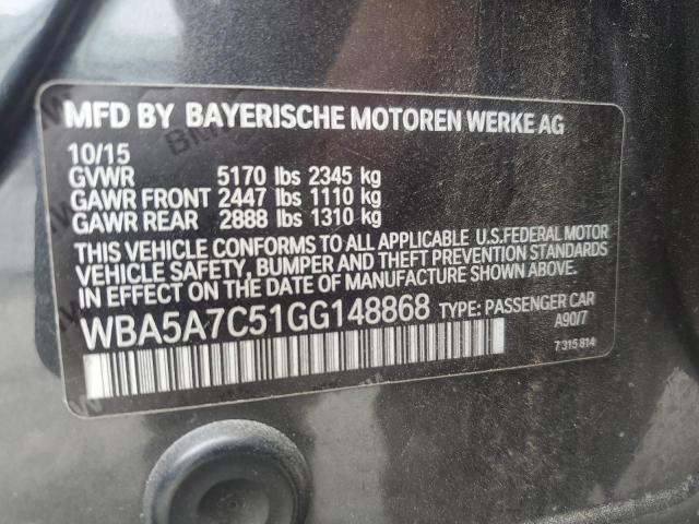 2016 Bmw 528 Xi მანქანა იყიდება აუქციონზე, vin: WBA5A7C51GG148868, აუქციონის ნომერი: 81047375
