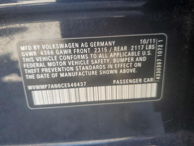 Продаж на аукціоні авто 2012 Volkswagen Cc, vin: WVWMP7AN6CE546437, номер лоту: 81264325