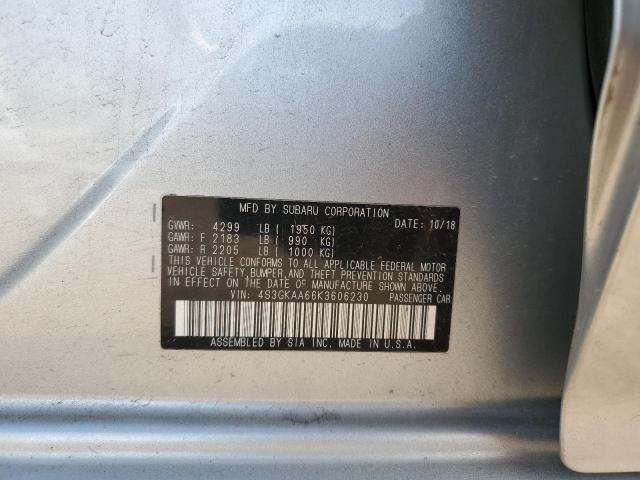 Aukcja sprzedaży 2019 Subaru Impreza, vin: 4S3GKAA66K3606230, numer aukcji: 72102105