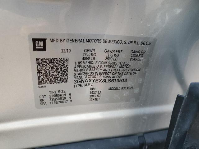 Aukcja sprzedaży 2020 Chevrolet Equinox Premier, vin: 3GNAXYEX8LS610513, numer aukcji: 81664655