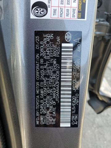 80410745 :رقم المزاد ، JTDAAAAA3PA008127 vin ، 2023 Toyota Mirai Xle مزاد بيع