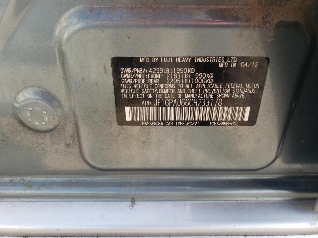 Продаж на аукціоні авто 2012 Subaru Impreza Sp, vin: JF1GPAU66CH233178, номер лоту: 80923585