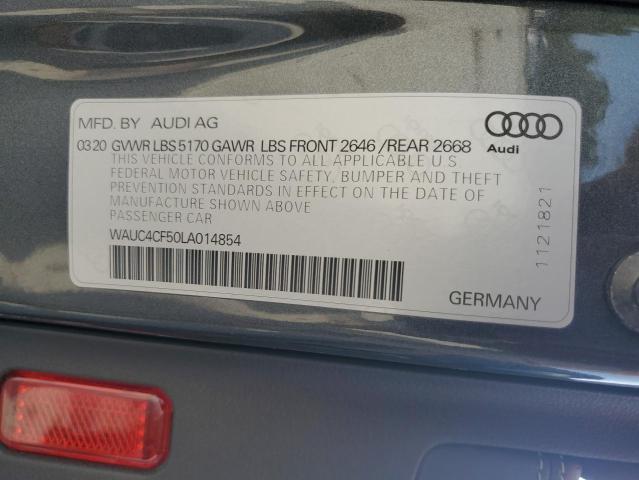 Aukcja sprzedaży 2020 Audi S5 Sportback Premium, vin: WAUC4CF50LA014854, numer aukcji: 83997205