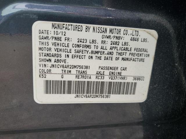80854295 :رقم المزاد ، JN1CV6AR2DM756381 vin ، 2013 Infiniti G37 مزاد بيع