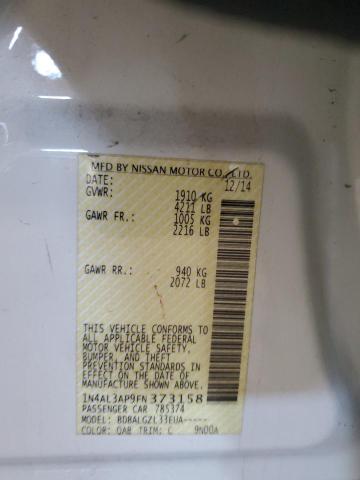 Продажа на аукционе авто 2015 Nissan Altima, vin: 1N4AL3AP9FN373158, номер лота: 80662115