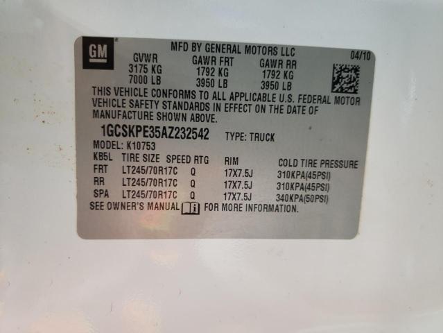 Aukcja sprzedaży 2010 Chevrolet Silverado, vin: 1GCSKPE35AZ232542, numer aukcji: 71325135