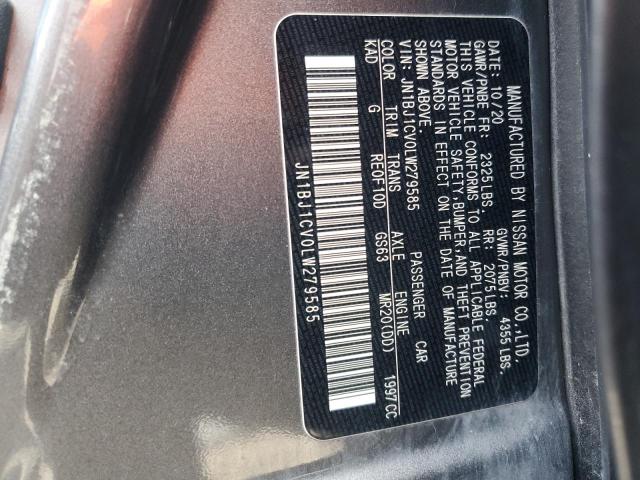 70367315 :رقم المزاد ، JN1BJ1CV0LW279585 vin ، 2020 Nissan Rogue Spor مزاد بيع