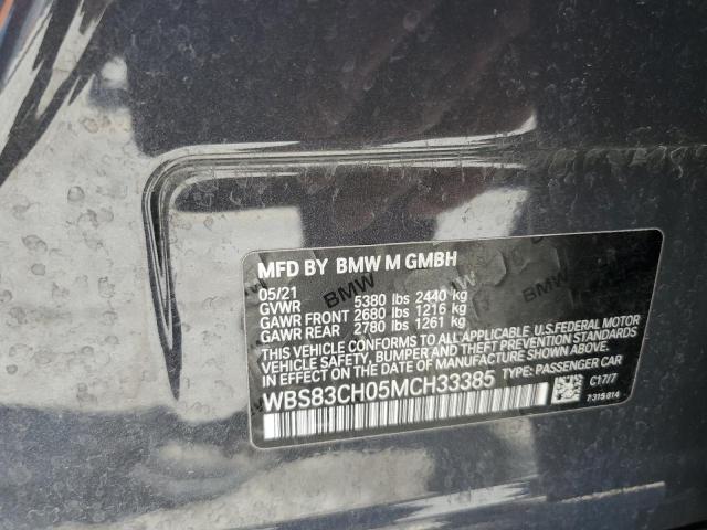 Aukcja sprzedaży 2021 Bmw M5, vin: WBS83CH05MCH33385, numer aukcji: 71167965