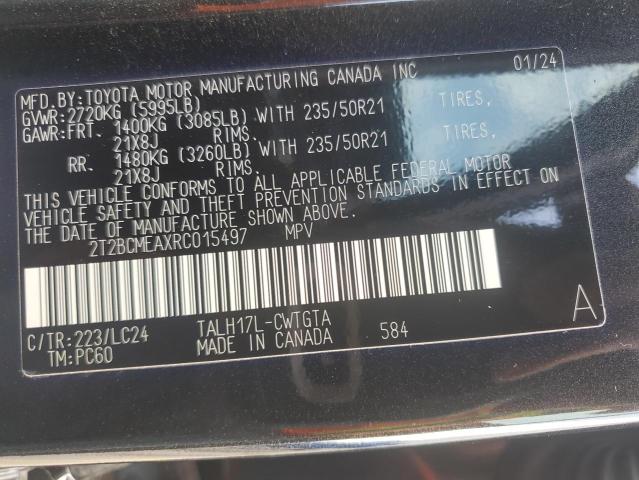 2024 Lexus Rx მანქანა იყიდება აუქციონზე, vin: 2T2BCMEAXRC015497, აუქციონის ნომერი: 81610235
