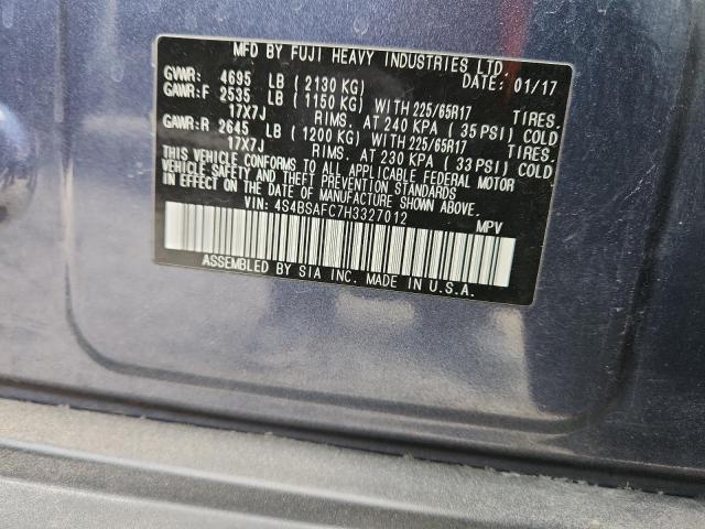 2017 Subaru Outback 2. მანქანა იყიდება აუქციონზე, vin: 4S4BSAFC7H3327012, აუქციონის ნომერი: 80472945