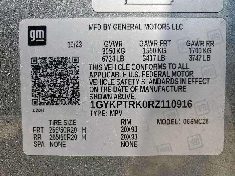 Продажа на аукционе авто 2024 Cadillac Lyriq Spor, vin: 1GYKPTRK0RZ110916, номер лота: 71259825