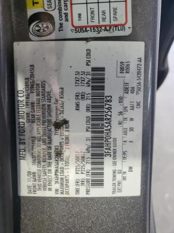 Продаж на аукціоні авто 2010 Ford Fusion, vin: 3FAHP0HA5AR256783, номер лоту: 80751945