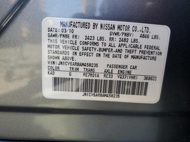 Aukcja sprzedaży 2010 Infiniti G37, vin: JN1CV6AR8AM458235, numer aukcji: 84262705