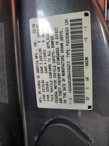 Aukcja sprzedaży 2006 Acura 3.2tl, vin: 19UUA66286A034217, numer aukcji: 84796855