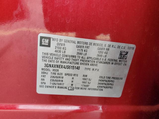 Продаж на аукціоні авто 2018 Chevrolet Equinox Pr, vin: 3GNAXNEX4JS615140, номер лоту: 80288065