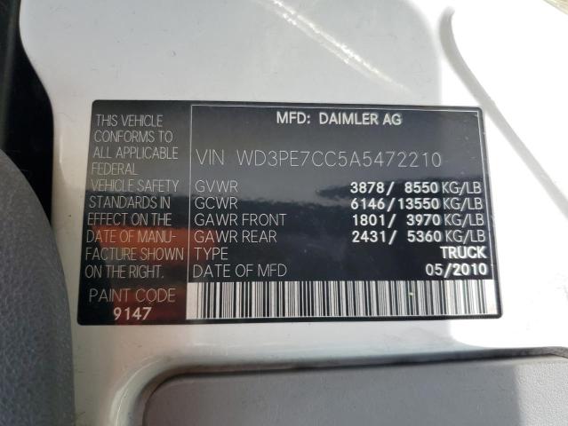 Продажа на аукционе авто 2010 Mercedes-benz Sprinter, vin: WD3PE7CC5A5472210, номер лота: 70931635