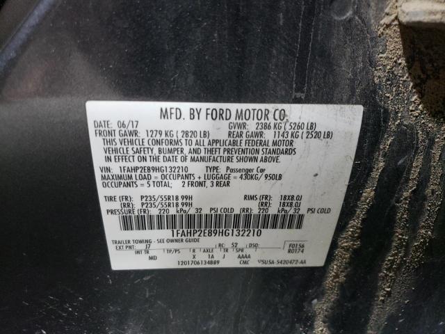 80947615 :رقم المزاد ، 1FAHP2E89HG132210 vin ، 2017 Ford Taurus مزاد بيع