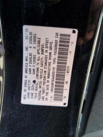 81287795 :رقم المزاد ، 19UUA9F26AA005115 vin ، 2010 Acura Tl مزاد بيع