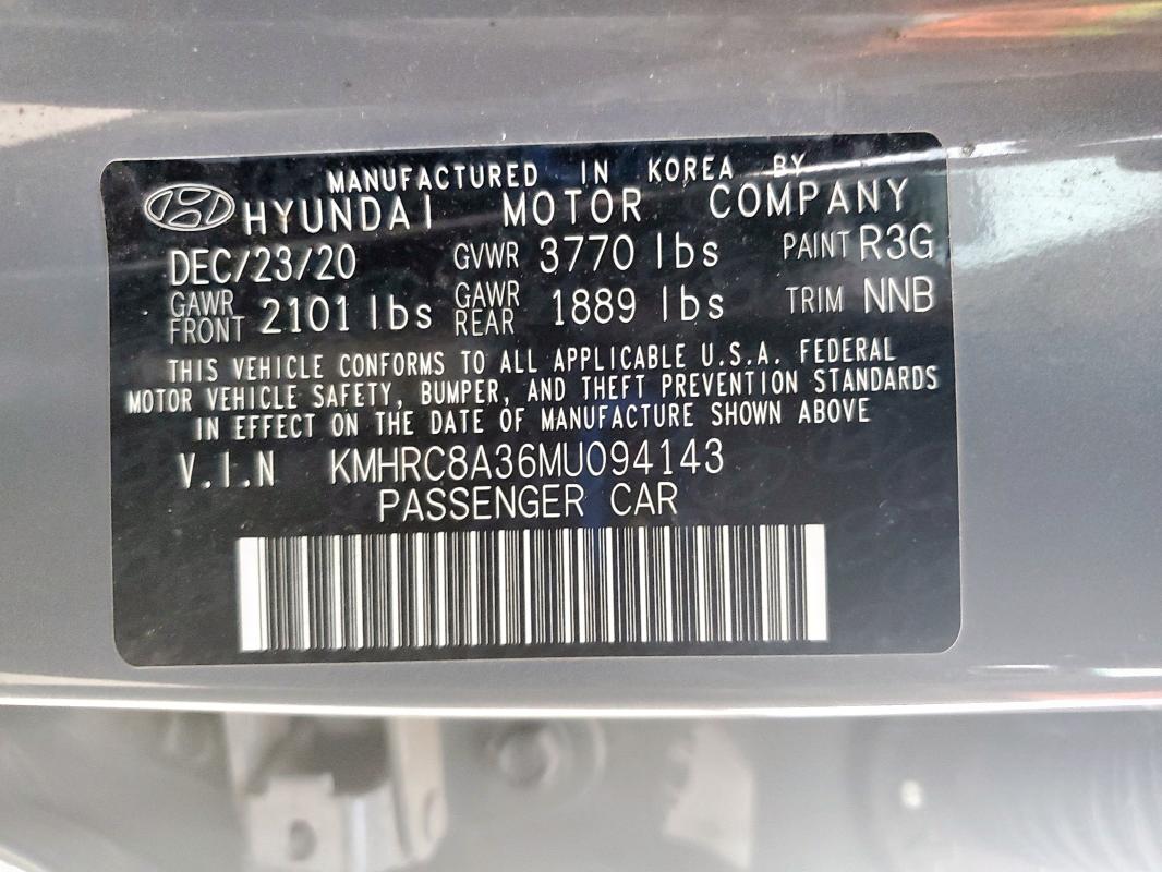 Продажа на аукционе авто 2021 Hyundai Venue, vin: KMHRC8A36MU094143, номер лота: 82163375