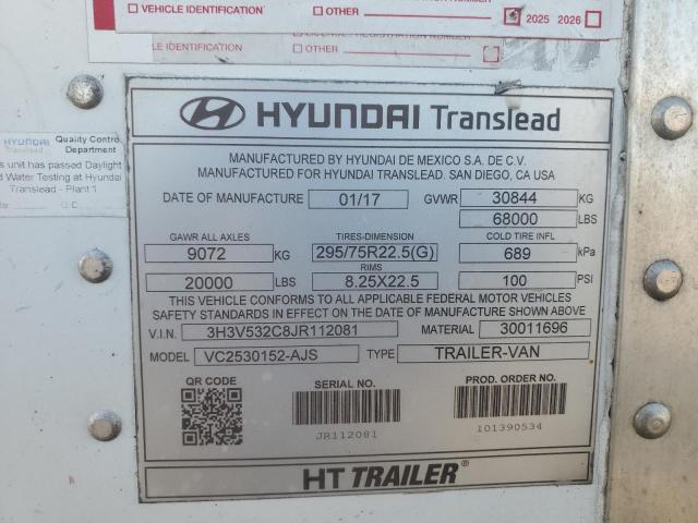 2018 Hyundai Unknown მანქანა იყიდება აუქციონზე, vin: 3H3V532C8JR112081, აუქციონის ნომერი: 84873705