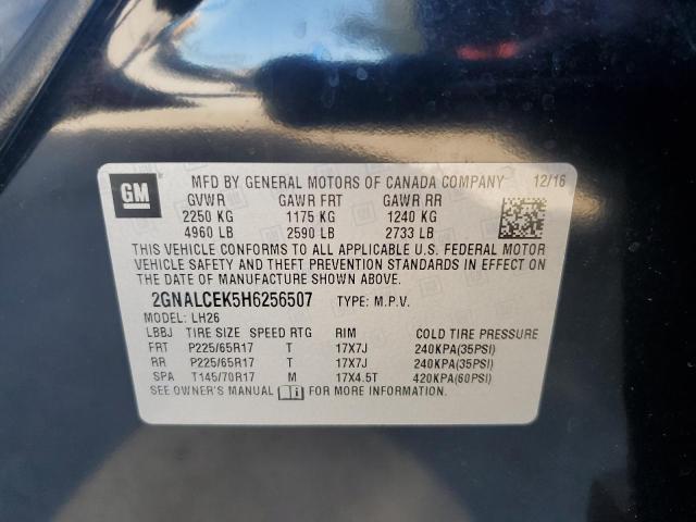 Aukcja sprzedaży 2017 Chevrolet Equinox Lt, vin: 2GNALCEK5H6256507, numer aukcji: 81789095