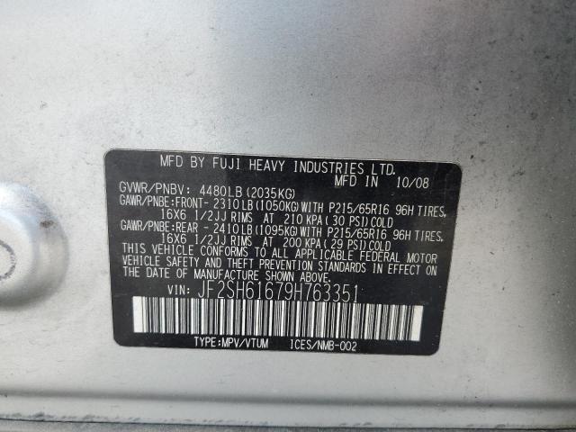 Продаж на аукціоні авто 2009 Subaru Forester, vin: JF2SH61679H763351, номер лоту: 71628485