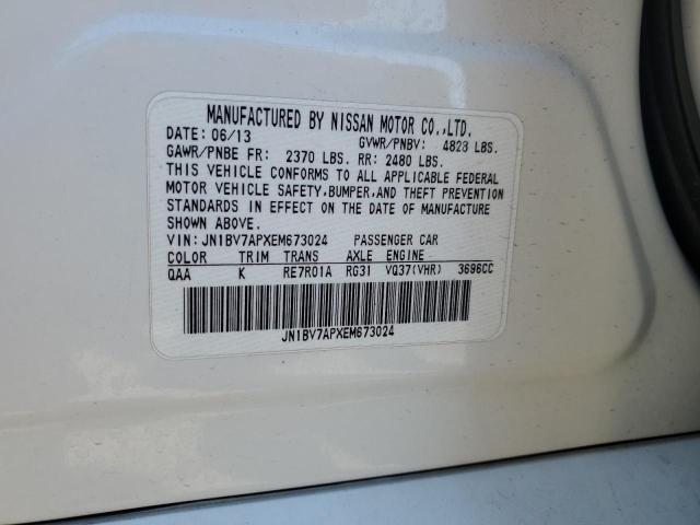 81723475 :رقم المزاد ، JN1BV7APXEM673024 vin ، 2014 Infiniti Q50 Base مزاد بيع