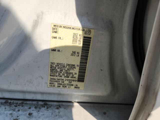 2017 Nissan Altima მანქანა იყიდება აუქციონზე, vin: 1N4AL3AP2HC209989, აუქციონის ნომერი: 72005705