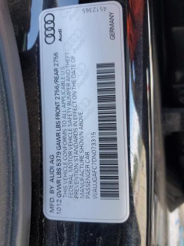 Продаж на аукціоні авто 2013 Audi A6, vin: WAUJGAFC7DN073315, номер лоту: 81107285