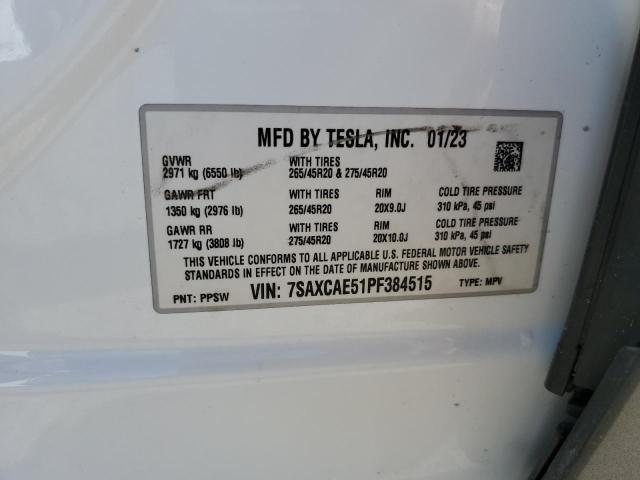 Aukcja sprzedaży 2023 Tesla Model X, vin: 7SAXCAE51PF384515, numer aukcji: 80551355