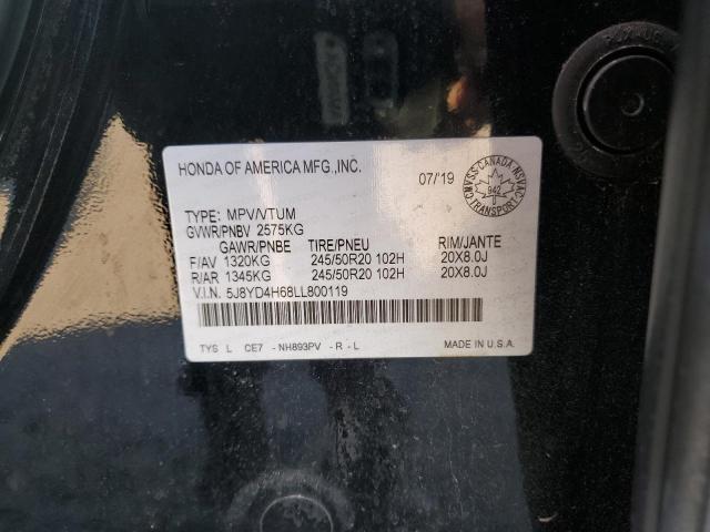 2020 Acura Mdx მანქანა იყიდება აუქციონზე, vin: 5J8YD4H68LL800119, აუქციონის ნომერი: 84387185