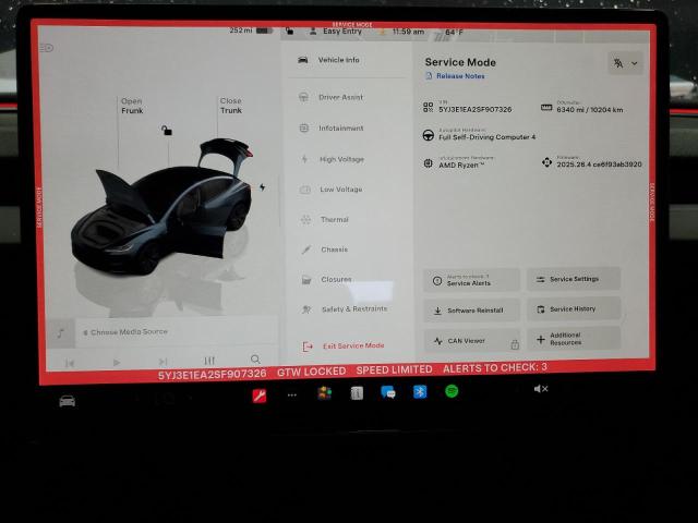 Продажа на аукционе авто 2025 Tesla Model 3, vin: 5YJ3E1EA2SF907326, номер лота: 70354685