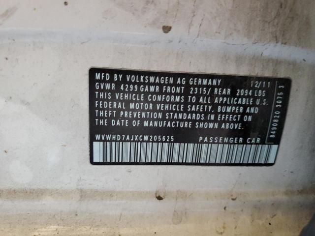 Aukcja sprzedaży 2012 Volkswagen Gti, vin: WVWHD7AJXCW205625, numer aukcji: 80247865