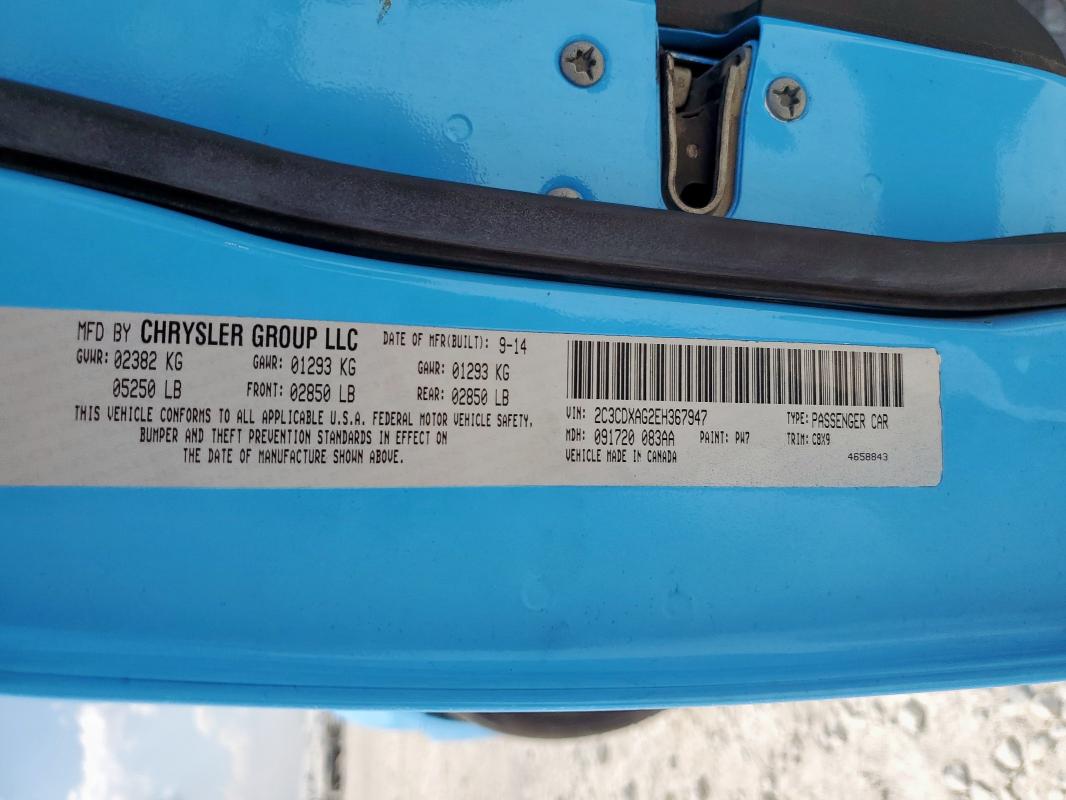 Продаж на аукціоні авто 2014 Dodge Charger Po, vin: 2C3CDXAG2EH367947, номер лоту: 81411185