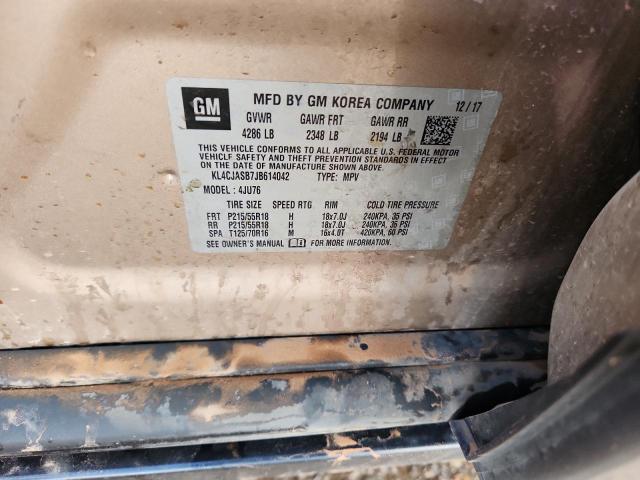Aukcja sprzedaży 2018 Buick Encore, vin: KL4CJASB7JB614042, numer aukcji: 83860865