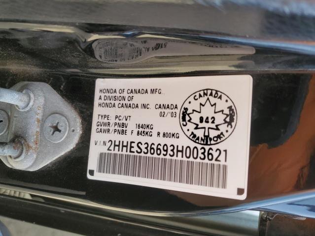 Продаж на аукціоні авто 2003 Acura 1.7el, vin: 2HHES36693H003621, номер лоту: 80068265