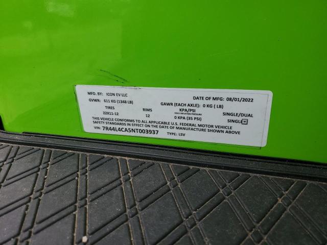 Продаж на аукціоні авто 2022 Other Motorcycle Golf Cart, vin: 7R44L4CA5NT003937, номер лоту: 71845635