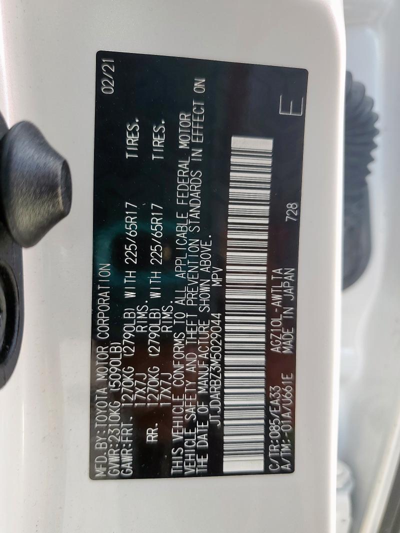 81225615 :رقم المزاد ، JTJDARBZ3M5029044 vin ، 2021 Lexus Nx 300 Base مزاد بيع