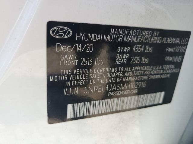 Продажа на аукционе авто 2021 Hyundai Sonata Sel, vin: 5NPEL4JA5MH102916, номер лота: 81288345